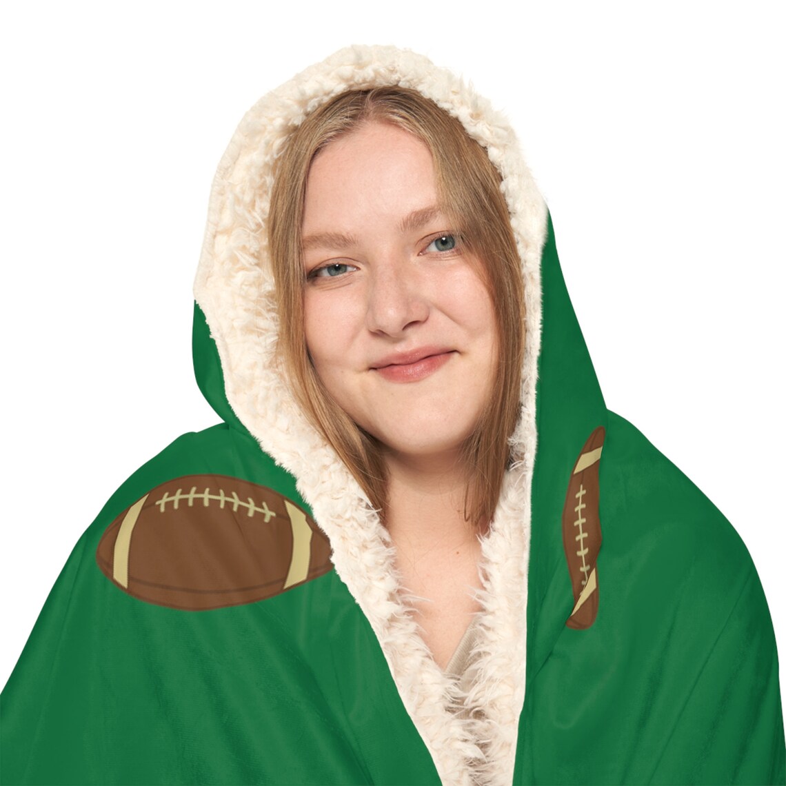 Customizable Football Hooded Blanket Stay Cozy and Stylish Etsy