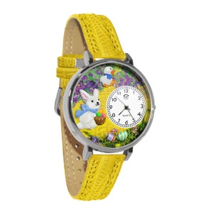 Easter Bunny 3D Watch | Choose Large or Small Gold or Silver Finish | Free Charm Dangle | by Whimsical Gifts