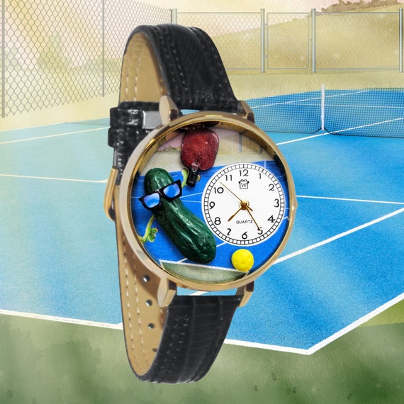 時計 Clock Cleaners Limited Edition Watch Pickleball 3D Watch | Handmade in USA by Whimsical Gifts | Novelty