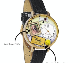 Orologio 3D personalizzato con ritratto di cane / Personalizzabile in 3 modi / Fatto a mano negli Stati Uniti da Whimsical Gifts