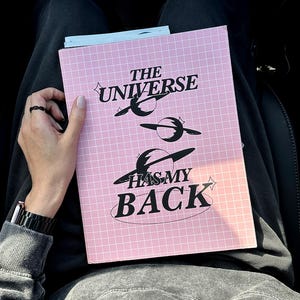 Universe Notebook, Pink Aesthetic Notebook image 1