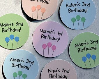 Kids Party Labels, Birthday Labels, Birthday Stickers, Personalized Stickers, Party Stickers, Custom Stickers, Favor Stickers