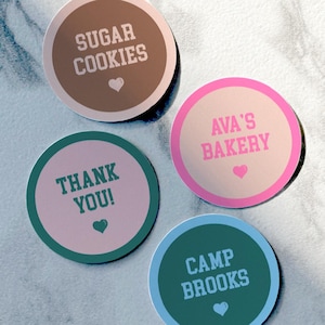 Custom Party Sticker Labels | Favor Stickers, Thank You Labels, Birthday, Bachelorette, Food Bakery Labels