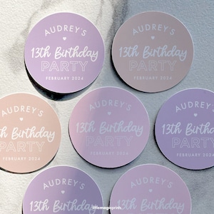 Personalized Birthday Stickers: Custom Favor Labels