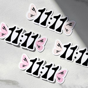 11:11 Sticker, Angel Number Stickers, 111 Sticker, Kindle Sticker, Laptop Sticker, Vinyl Sticker, Aesthetic Stickers, Water Bottle Sticker