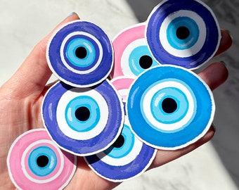 Evil Eye Stickers, Vinyl Stickers, Kindle Stickers, Evil Eye Gifts, Aesthetic Sticker Pack, Decorative Stickers