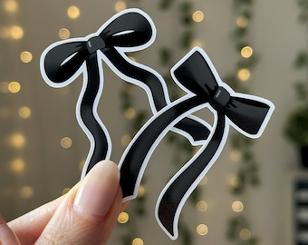 Bow Stickers, Bow Vinyl Stickers, Bow Planner Sticker, Aesthetic Stickers, Girly Bow Stickers, Laptop Stickers, iPad Stickers