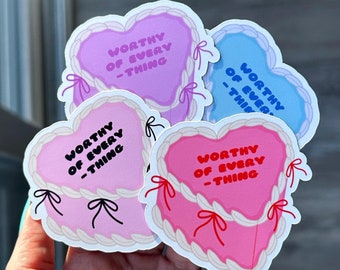 Aesthetic Stickers, Coquette Cake Stickers, Affirmation Stickers, Kindle Stickers, Laptop Stickers, Booktok Stickers, Bows Stickers