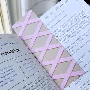 Coquette Bookmark, Bow Bookmark, Pink Ribbon Bookmarks, Double-Sided Bookmarks, Girly Bookmark, Aesthetic Bookmarks