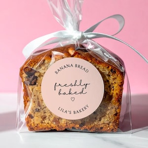 Custom Bakery Stickers, Personalized Baked with Love Stickers, Baked Goods Label, Bakery Packaging, Custom Favor Labels, Micro Bakery Labels