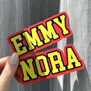 Custom Name Stickers, Personalized Varsity Name Stickers, Bachelorette Name Tag Labels, Party Favor Stickers, Preppy Stickers, School Labels