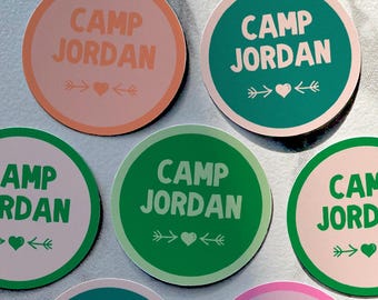 Camp Bachelorette Stickers, Custom Bachelorette Labels, Camping Bachelorette Decor, Cabin Bachelorette Stickers
