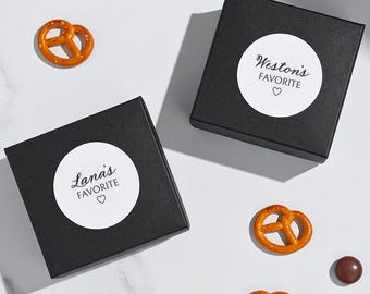 His and Her Favorite Stickers, Custom Wedding Favor Stickers, Cookie Favor Stickers, Candy Favor Stickers, Personalized Wedding Favor Labels