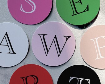 Custom Christmas Name Stickers, Personalized Christmas Gift Tag Labels, Christmas Gift Stickers, Party Favor Labels, Initial Letter Labels