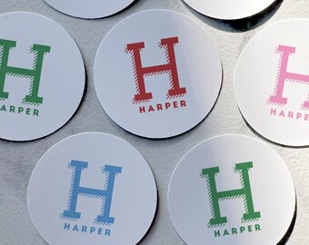 Custom Christmas Name Stickers, Personalized Christmas Gift Tag Labels, Christmas Gift Stickers, Christmas Party Favor Labels