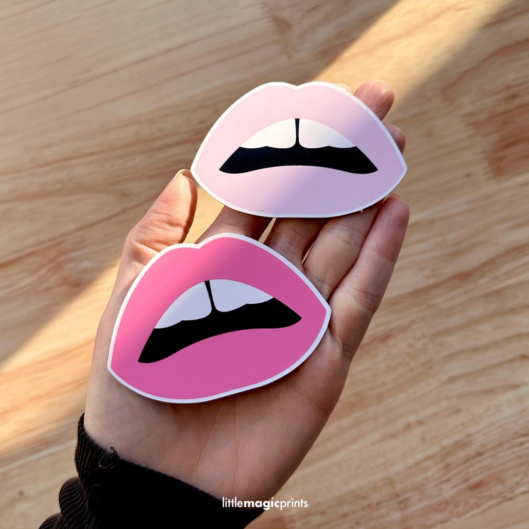 Lip Stickers | Aesthetic Lips Stickers, Journaling Stickers, Bookish ...