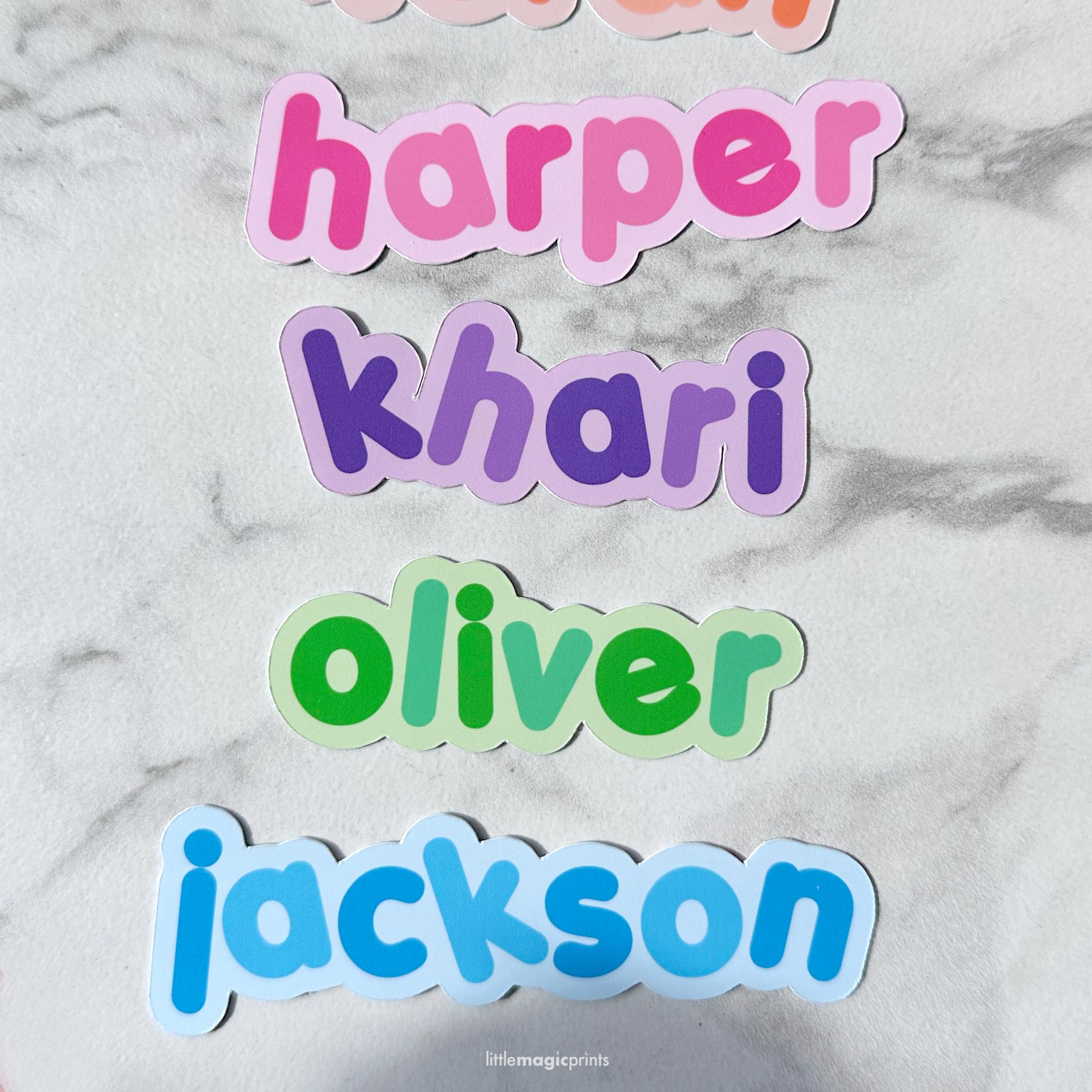 Name Sticker Model Custom Name Stickers, Kids Name Stickers, Personalized Name Stickers ...