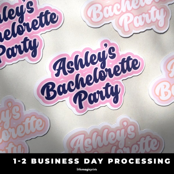 Custom Bachelorette Stickers, Personalized Bachelorette Party Sticker Labels, Waterproof Vinyl Decals, Bachelorette Party Sticker Favors