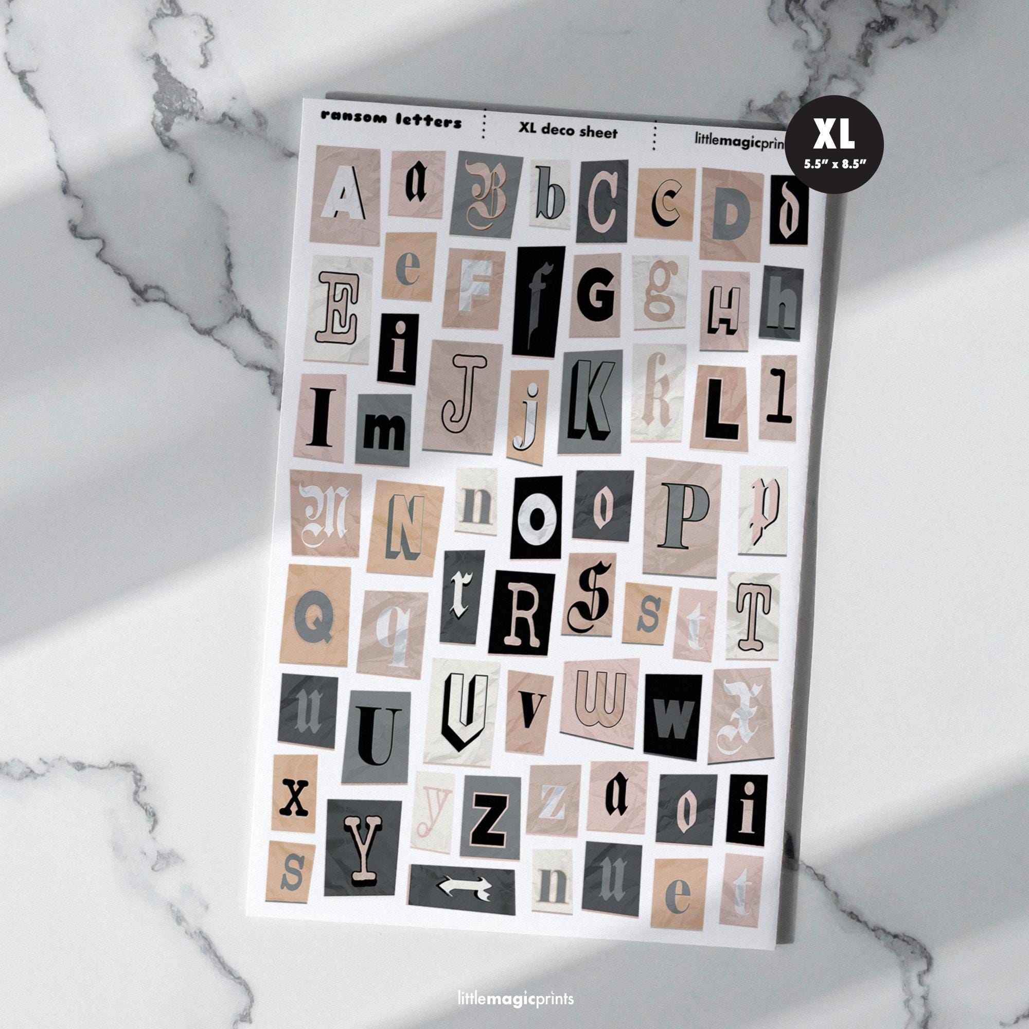 Font Stickers, Alphabet Stickers, Letter Stickers, Ransom Letter ...