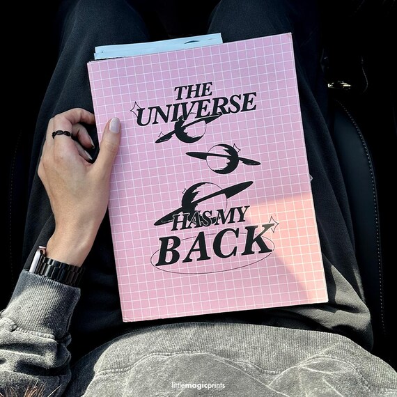 Universe Notebook, Pink Aesthetic Notebook