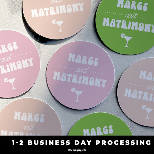 Margs & Matrimony Stickers, Bachelorette Sticker Labels, Last Fiesta Bachelorette, Custom Bachelorette Labels, Trending Bachelorette Favors