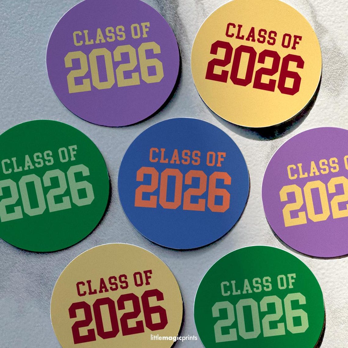 Class of 2026 Graduation Party Labels, Custom Favor Stickers, Round ...