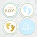 It's a Boy Printable Tags, Labels, Cupcake Toppers // Baby Boy, Baby ...