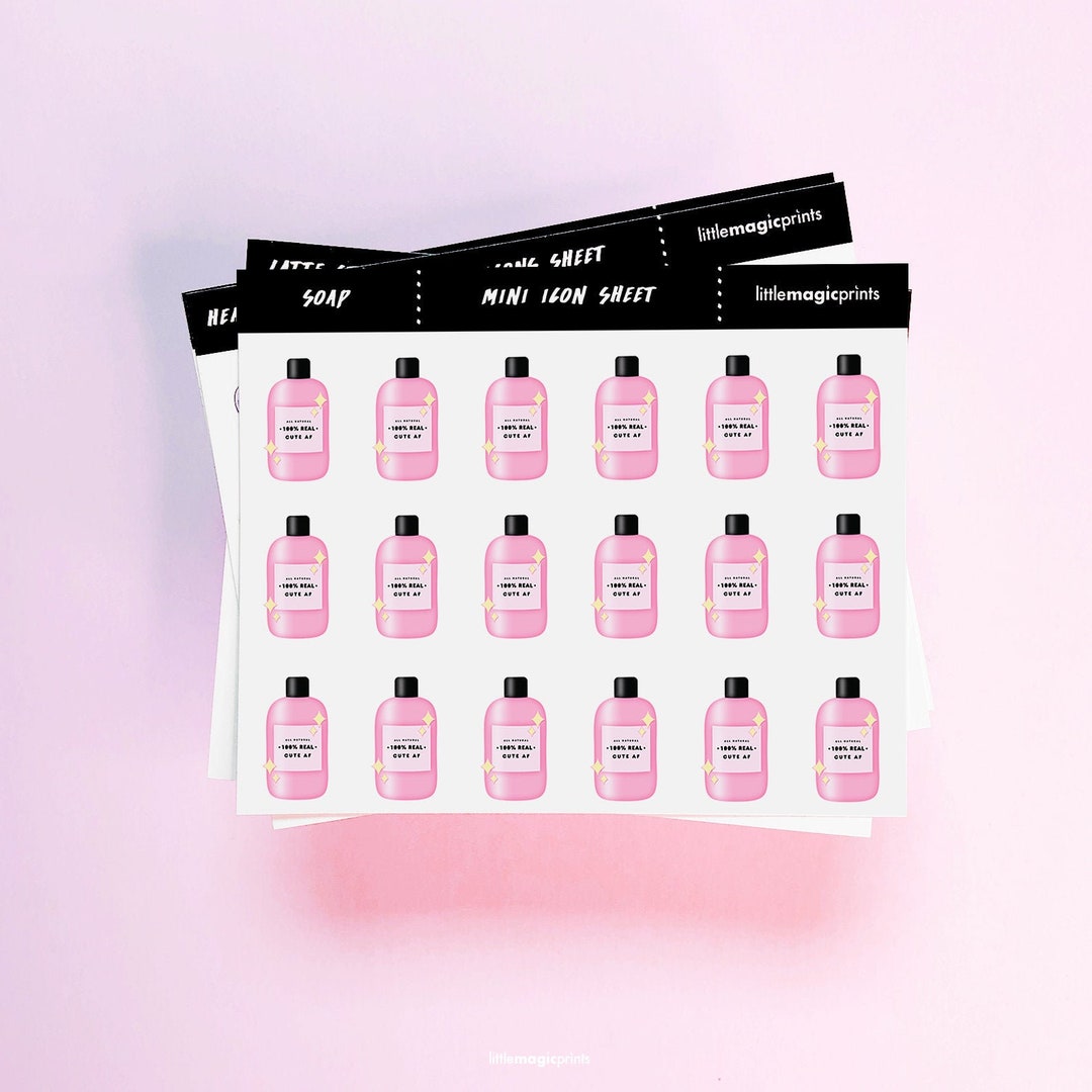 Wash Hair Planner Stickers, Shampoo Stickers, Shower Planner Stickers ...