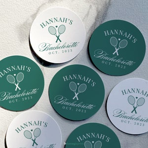 Custom Country Club Bachelorette Party Stickers, Tennis Club Bachelorette Stickers, Perfect Match Bachelorette Stickers, Bachelorette Labels