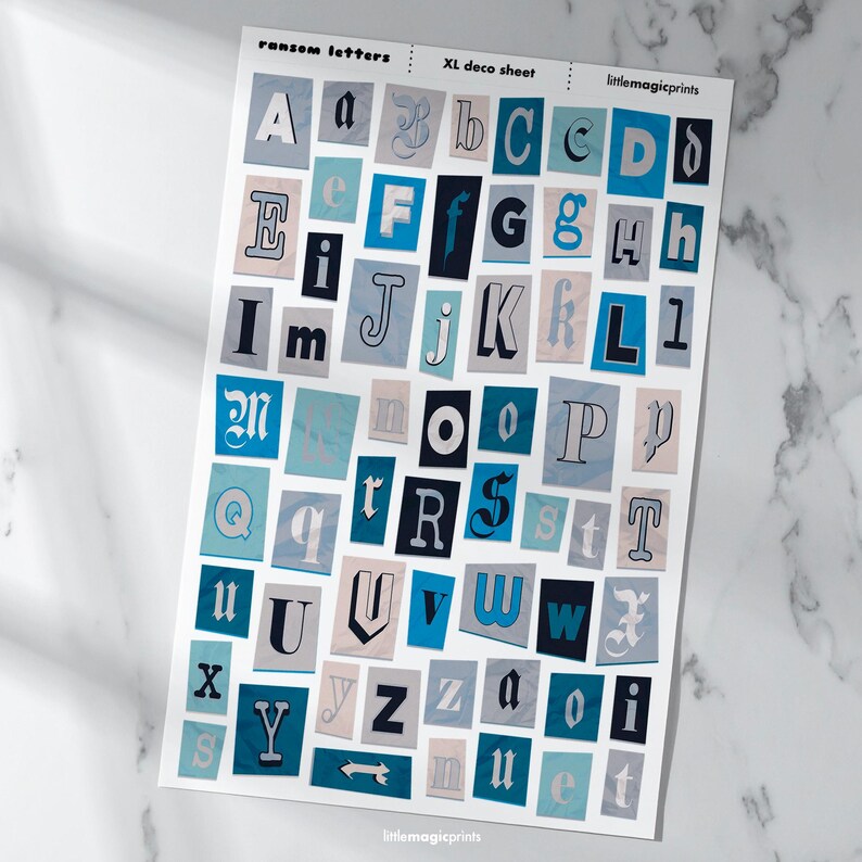 Font Letter Stickers, Alphabet Stickers, Ransom Letter Stickers ...