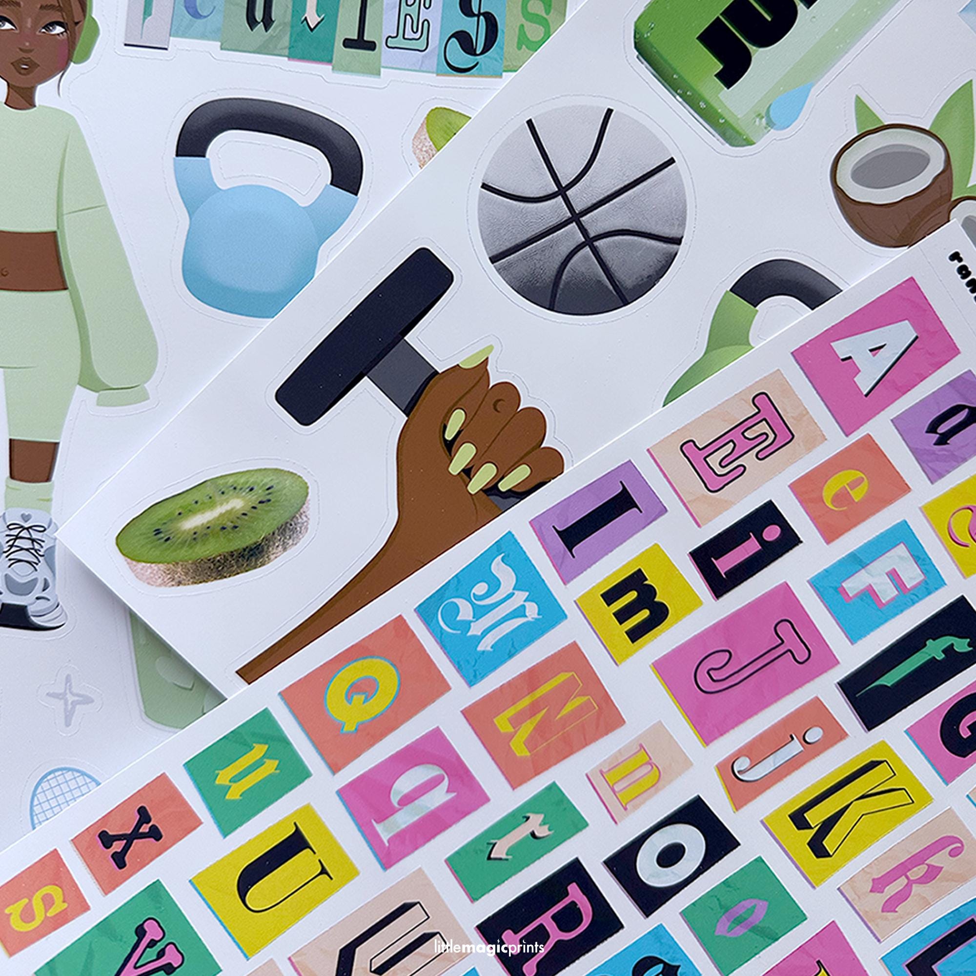 Font Stickers, Alphabet Stickers, Letter Stickers, Ransom Letter ...