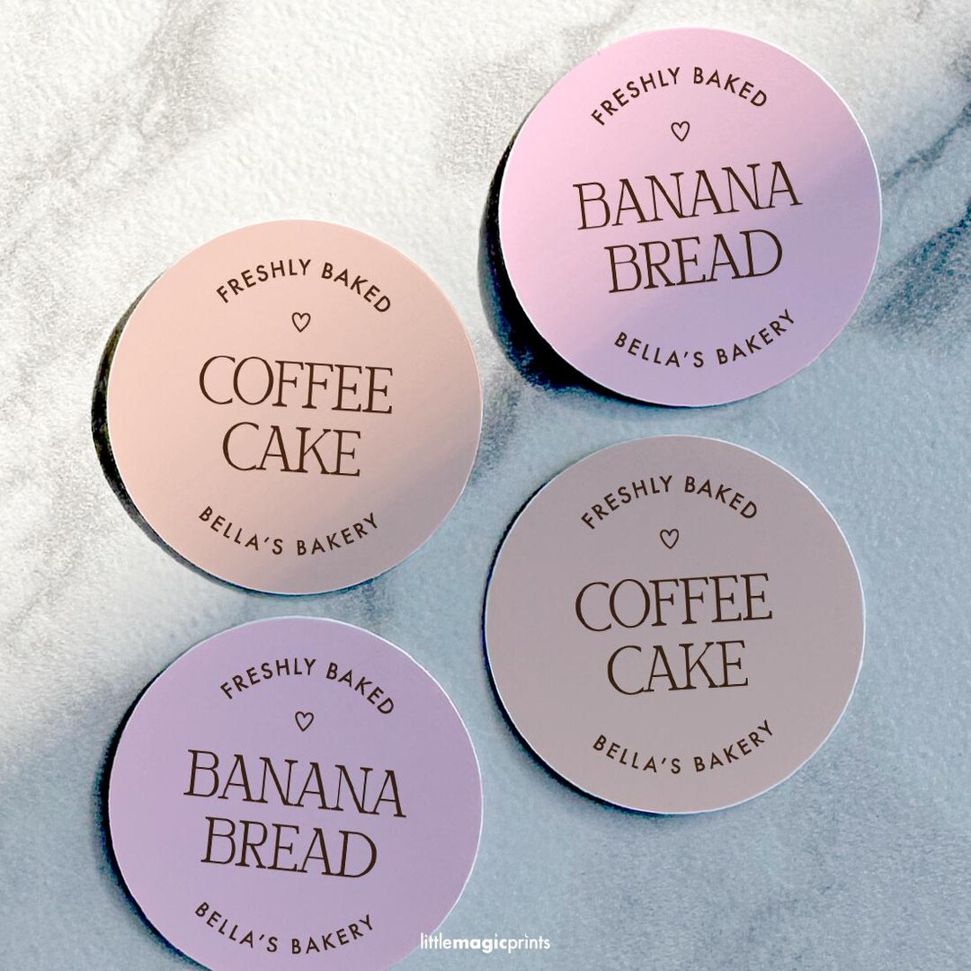 Personalized Bakery Sticker Labels | Homemade, Baked Goods, Bread ...