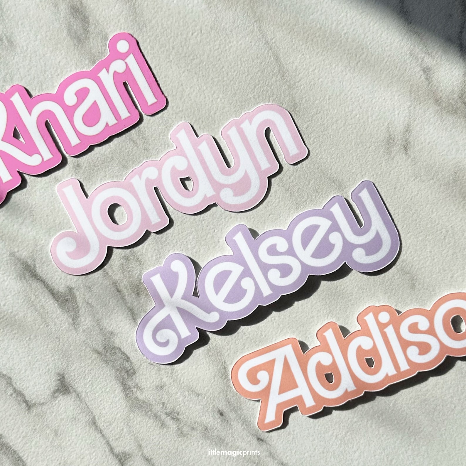 Name Sticker Model Doll Name Sticker, Custom Name Sticker, Bachelorette Party Name Sticker ...
