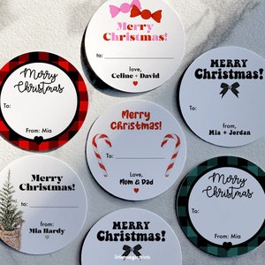 Custom Christmas Gift Labels, Personalized Christmas Gift Stickers, Christmas To From Tags, Personalized Holidays Labels, Custom Favor Label