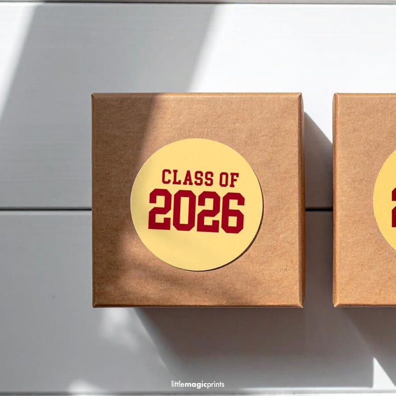 Class of 2026 Graduation Party Labels, Custom Favor Stickers, Round ...