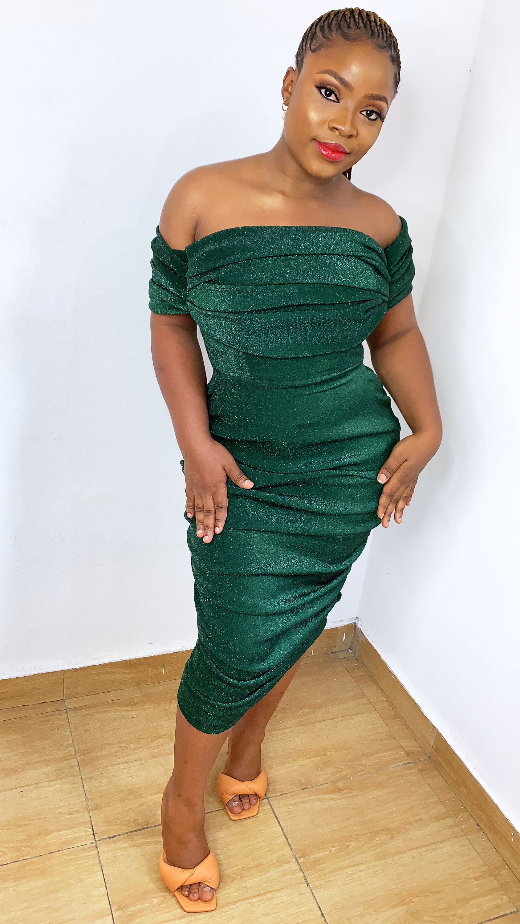 green emerald velvet dress Amazon Olive Green Bridesmaid Dress