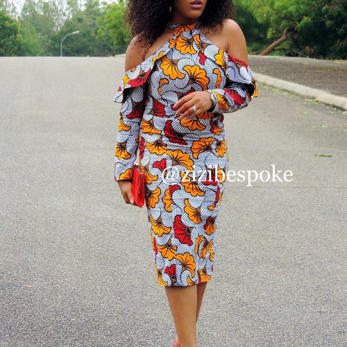 Cold Shoulder Midi Dress / White Midi 