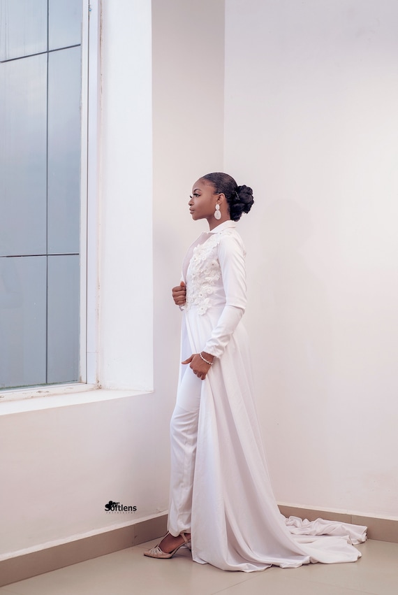 Formal pantsuit hotsell with train