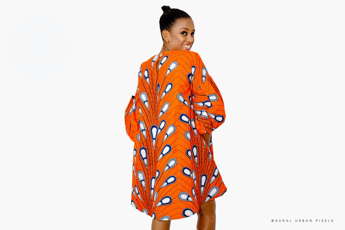 Burnt Orange Loose Fit Dress Orange African Maxi Dress Etsy Australia