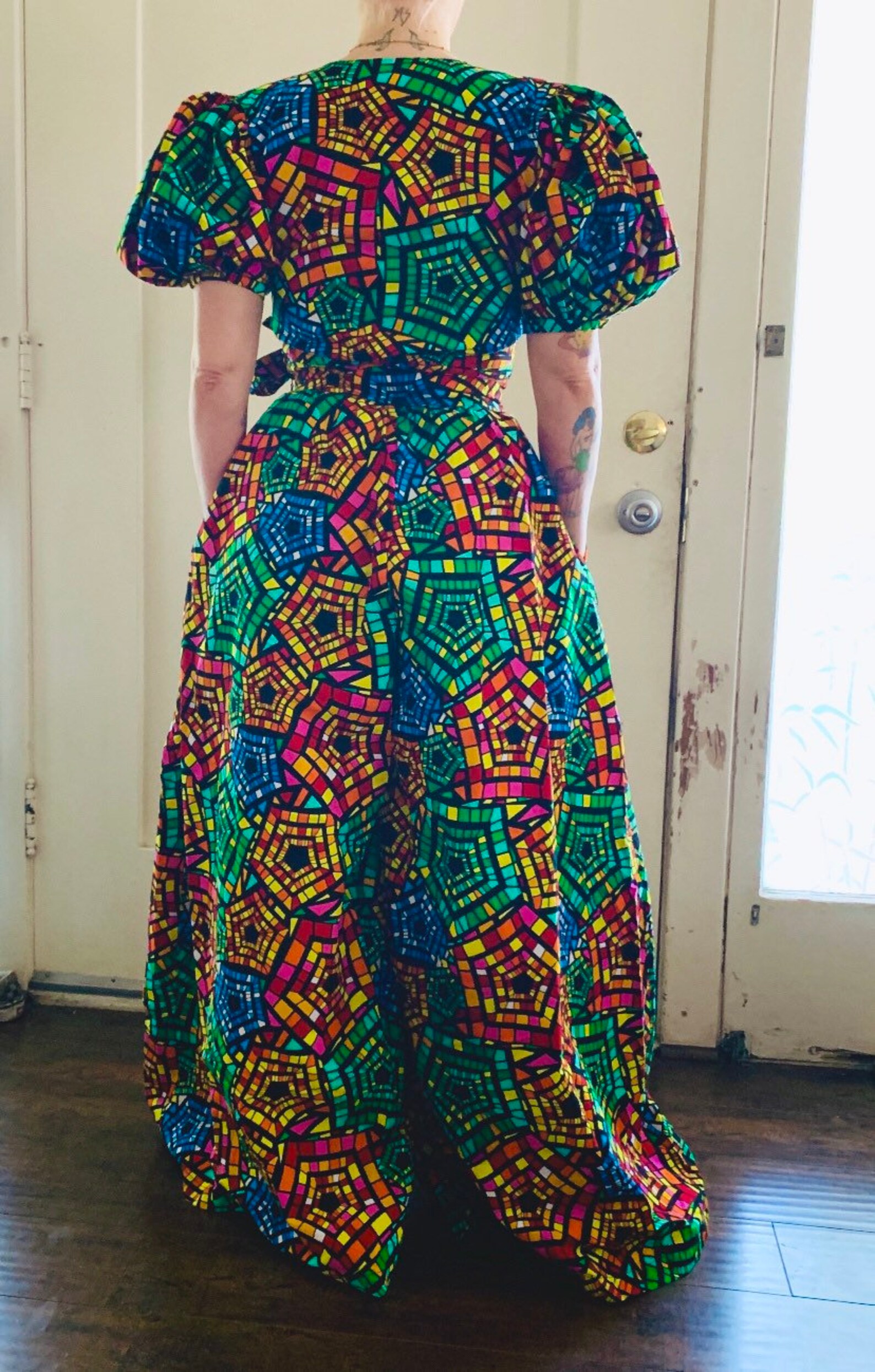 Green Crop Top with Palazzo Pants With Matching