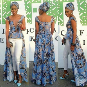 African High Low Top, Assymetric Tops, High Low Hem Top, African Print Top, Ankara Tops image 1