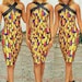 African Tube Dress,Fitted Wax Cross Front Dress, Wax Print Dress, African wedding dress, African party, midi dress, Ankara dress, 