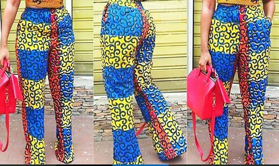 African Print Trousers Colourful Fabric Unisex Men/'s Women/'s Ankara Trousers African Pants