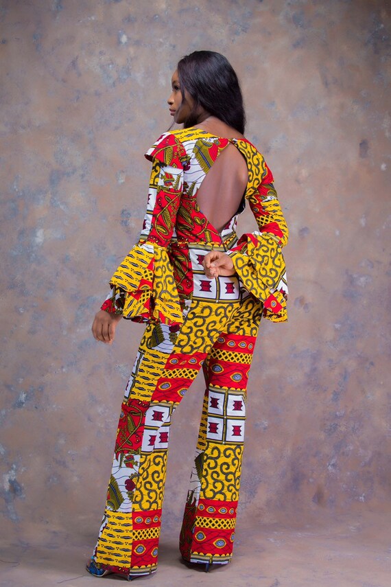 Colourful African Print Jumpsuit 