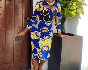 yellow blue dress