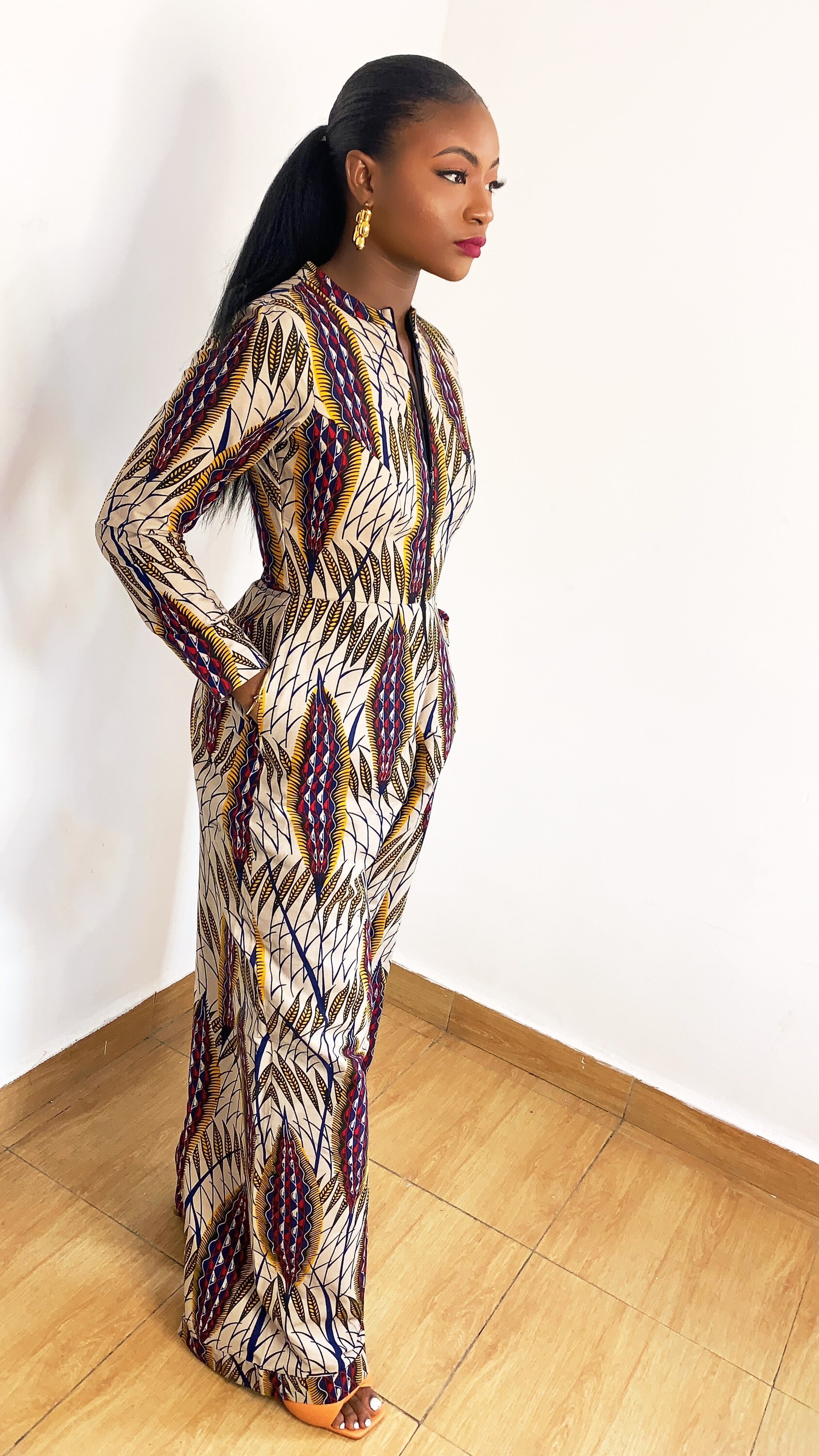 Wakanda Classy Modest African Long Sleeve Jumpsuit,sexy African ...