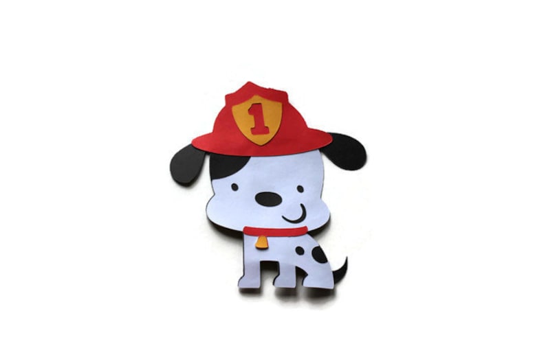 Fire Dog Die Cuts Puppy Birthday Boy Birthday 5 Dog Die Cuts Puppy Die Cuts Dalmatian Decor Boy Baby Shower Dog Embellishment