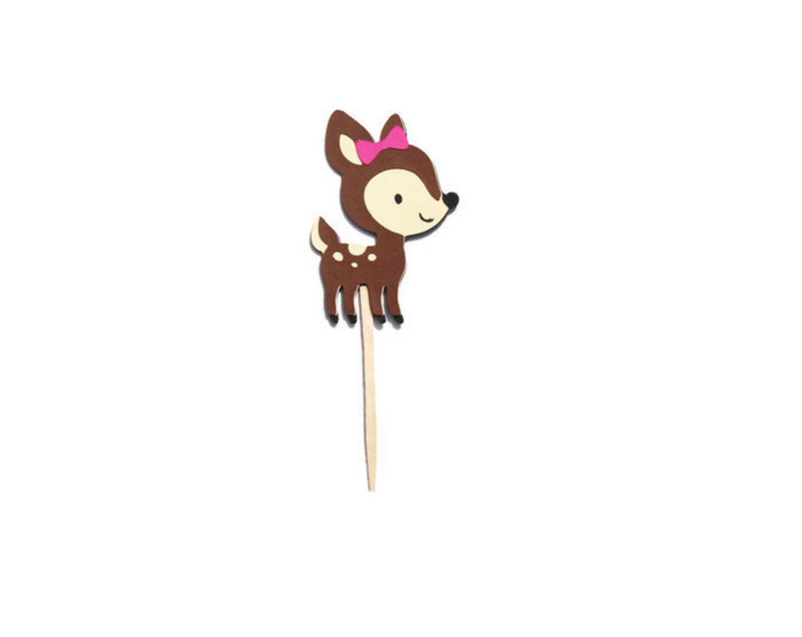 Deer Cupcake Toppers, Deer Party Decor, Girl Deer Toppers, Deer Cupcake ...