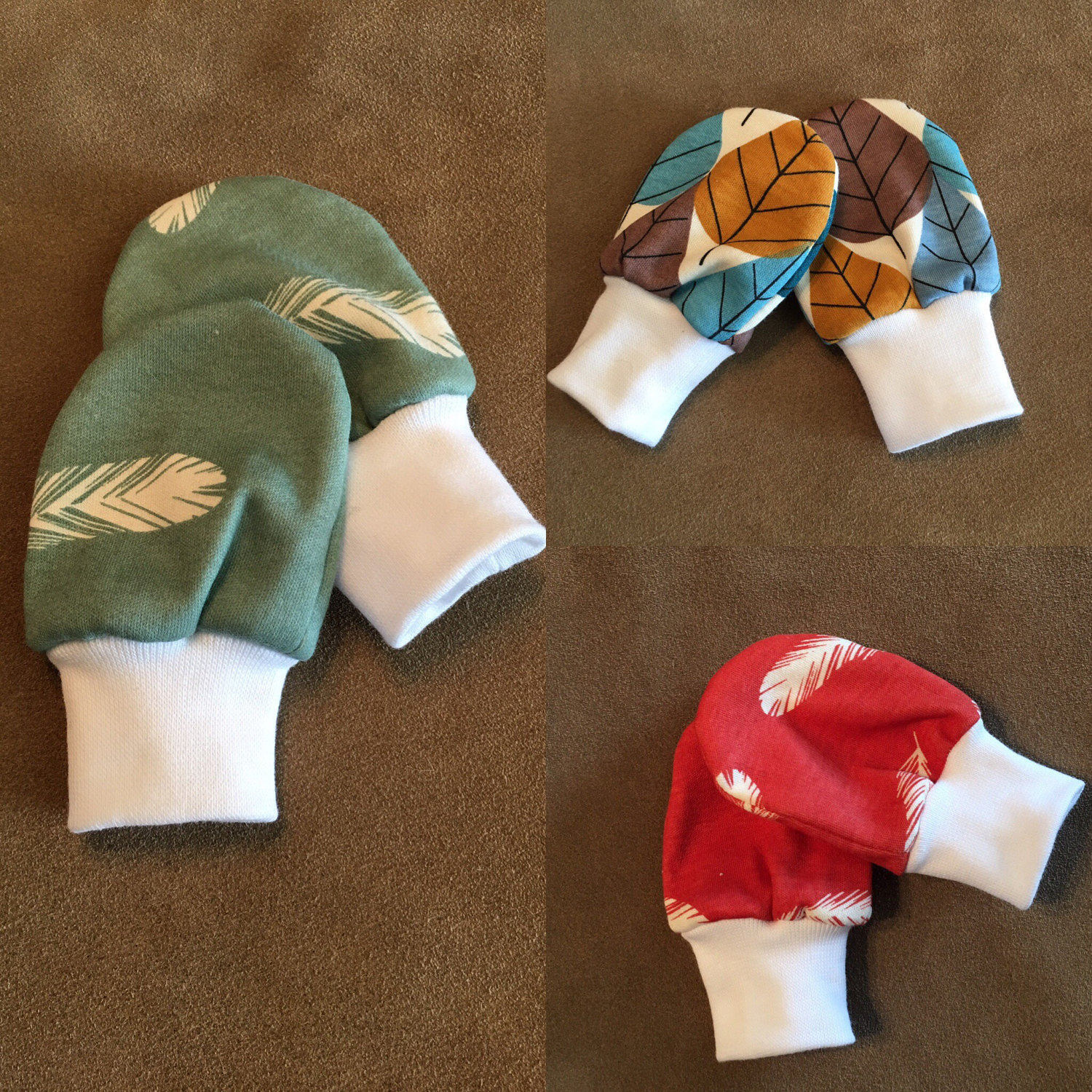organic baby scratch mittens