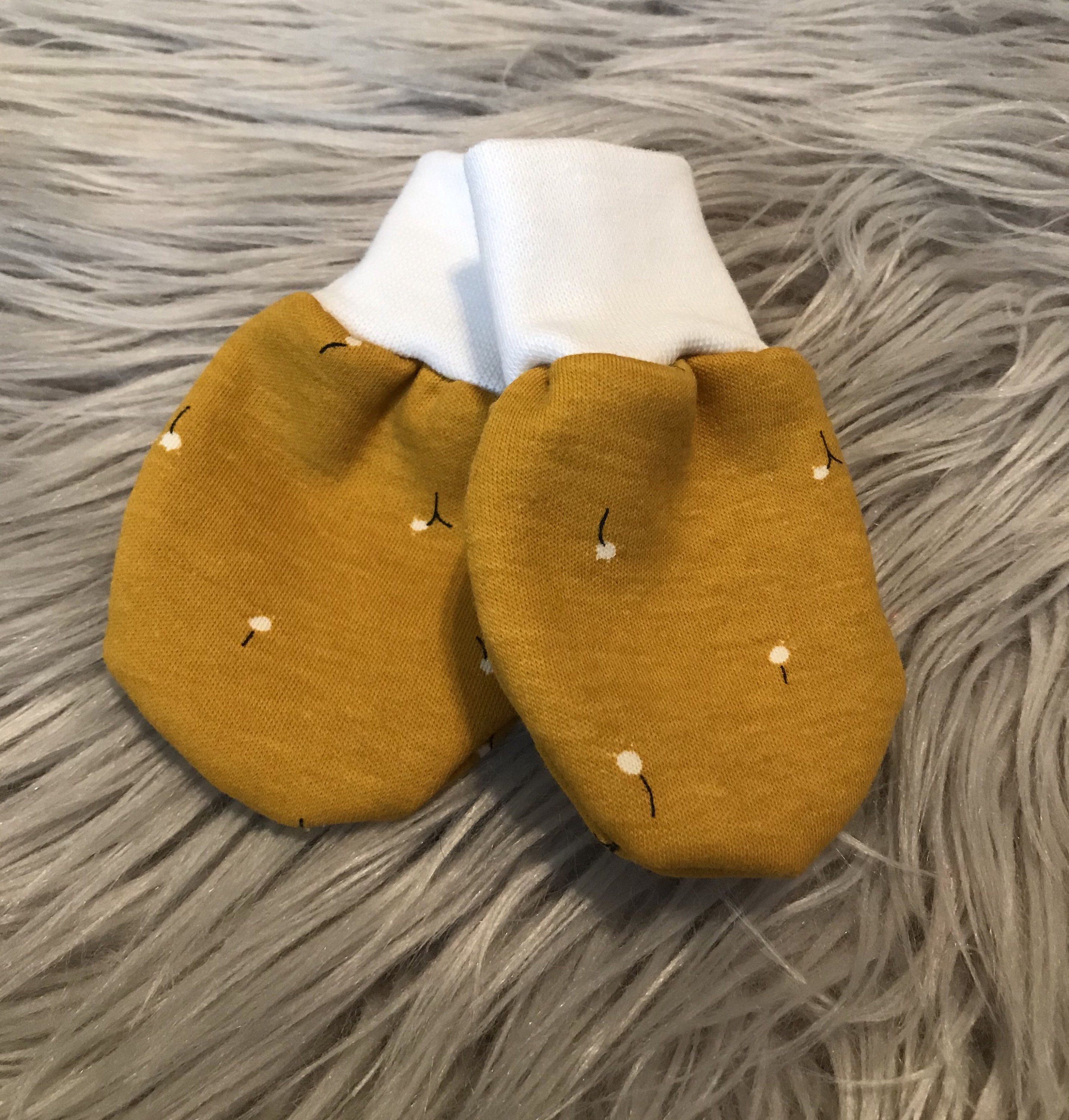 organic baby scratch mittens